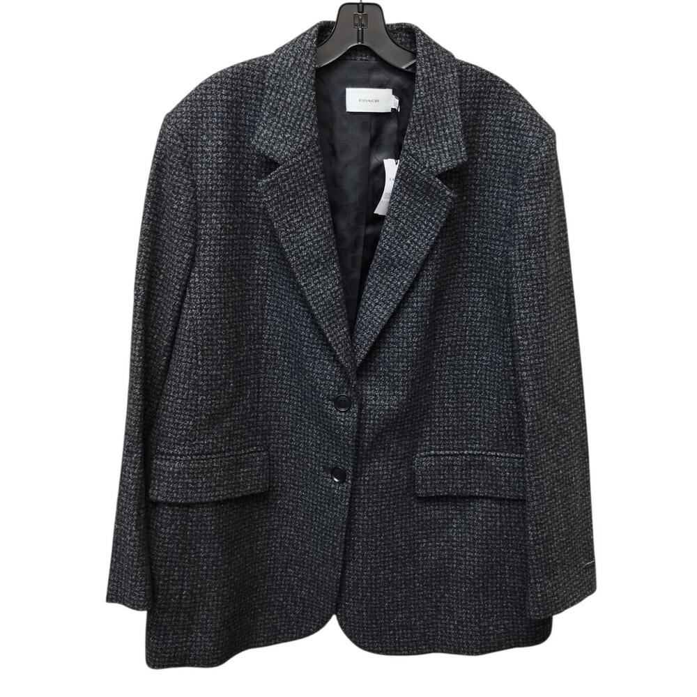 NWT Coach Womens Wool Blend Tailored Jacket L Business Career Corpcore Executive